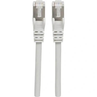Immagine di Intellinet 737296 RJ45 cavo di rete, patch CAT 6A S/FTP 50.00 m Grigio Schermatura a fogli, intrecciata, Privo alogeni 1 pz.