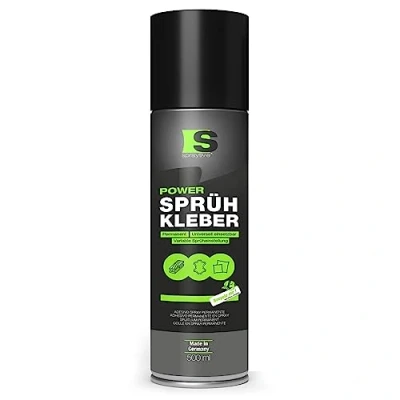 Immagine di Spraytive 1 colla spray Power da 500 ml: per tessuti, tessuto non tessuto, schiuma, pelle, baldacchino, moquette, carta e molto altro ancora Forte adesivo permanente con regolazione variabile dello