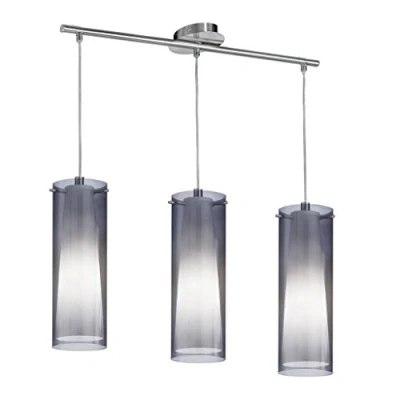 Immagine di Eglo Pinto Lampadario a Sospensione E27. 0 W, Nichel Opaco/Nero/Bianco, 72.5 x 11 110 cm