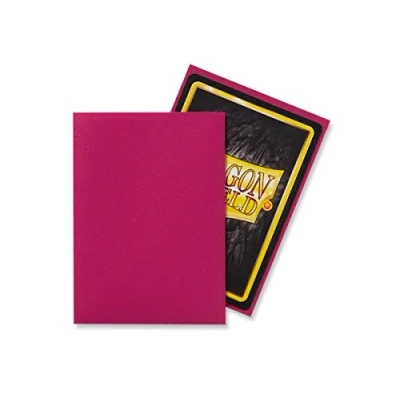 Immagine di Dragon Shield, 100 custodie protettive opache, dimensioni standard, colore magenta opaco