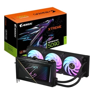 Immagine di Gigabyte AORUS GeForce RTX 5090 XTREME WATERFORCE 32G Scheda Grafica 32 GB GDDR7, 512 bit, PCI E 5.0, 2655 MHz Frequenza Base, 3 x DP 2.1a, 1 HDMI 2.1b, NVIDIA DLSS 4, GV N5090AORUSX W 32GD