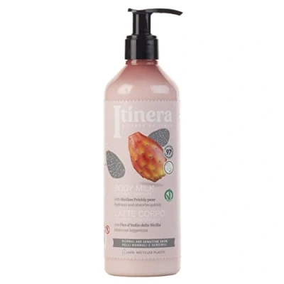 Immagine di ITINERA Latte detergente/balsamo corpo per pelle normale e sensibilie con Opuntia siciliana, 97% ingredienti naturali 370 ml 2 pezzi