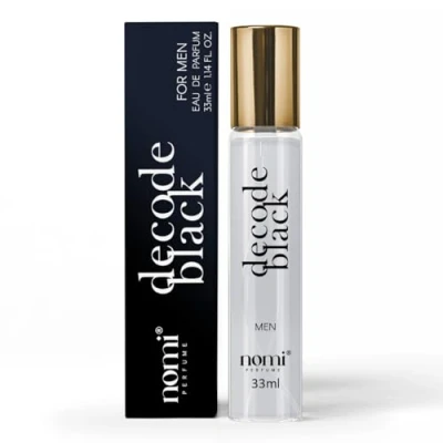 Immagine di Nomi Perfume per uomo, 33 ml, (DECODE BLACK) Eau de Parfum con 20% oli profumati, profumo conducente e auto