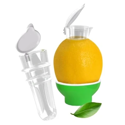 Immagine di spremiagrumi Patent Safti I L&#039;originale beccuccio per limoni, arance, ecc. Più facile di qualsiasi o (verde)