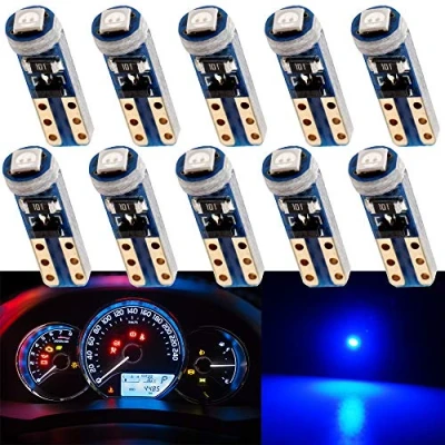 Immagine di T5 LED Lampadine Blu W1.2W W2.3W Cruscotto 3030 SMD 60 Lumen DC 12V