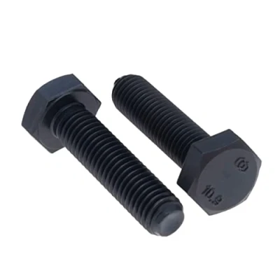 Immagine di M8x40 Bulloni a testa esagonale, viti nere in acciaio ad alta resistenza adatte per costruzioni metalliche, automobili, macchinari, HT Classe 10.9 DIN933 8mm x 40mm (10 pezzi)