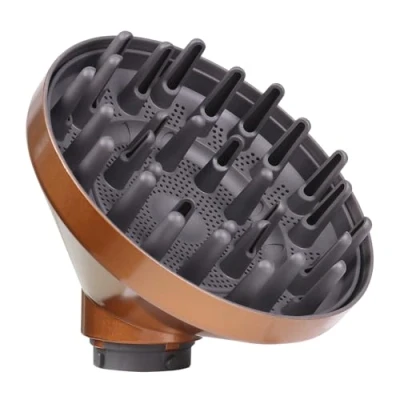 Immagine di Laymi diffusore per Dyson, a denti lunghi, Dyson Airwrap, accessorio asciugacapelli, ricci capelli ondulati e ricci, conversione curling styler oro giallo marrone