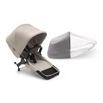 Immagine di Bugaboo Donkey 5 Duo, Set di Conversione Completo, Affiancato, Design Migliorato, Seduta Reversibile, Guida a una Mano e Archiviazione Espandibile, Desert Taupe