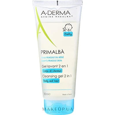 Immagine di A Derma Primalba Gel Lavante 2 in 1 Corpo e Capelli 200 ml Per la pelle fragile delicata dei neonati bambini