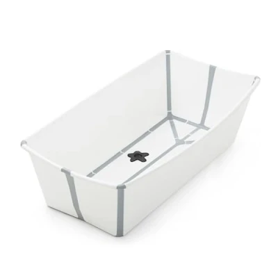 Immagine di Stokke Flexi Bath X Large, Bianco Vaschetta pieghevole spaziosa Leggera e Facile da conservare Comoda usare a casa o in viaggio Ideale per età 0 6 anni
