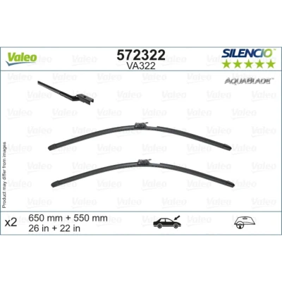 Immagine di Spazzola tergi Valeo 572322 anteriore Spazzole flat blade Top Lock non riscaldato