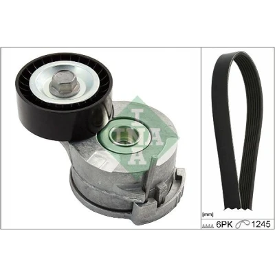 Immagine di INA 529 0291 10 Kit cinghie Poly V Controllare corsa libera generatore ed ev. sostituire PEUGEOT: 5008 I, 508 I SW, 3008 CITROËN: Jumpy II Van