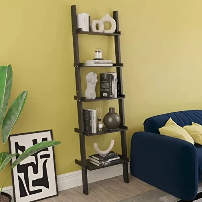 Immagine di Vida Designs York Libreria a 5 ripiani scala, per soggiorno, ufficio, colore: nero