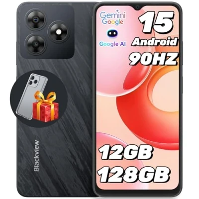 Immagine di Blackview WAVE 8 Android 14 Smartphone, 12GB+128GB/2TB, 6.56&quot; HD+Schermo/90Hz, 5000mAh/10W, Octa Core, 13MP+8MP Telefono Cellulari, Cover Inclusa, Fingerprint/4G Dual SIM/GPS/Tipo C/3.5mm Jack