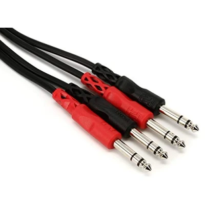Immagine di Hosa CSS 203, Stereo Interconnect, Dual 1/4 in TRS to Same, 3 m