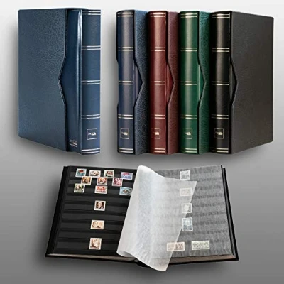 Immagine di Prophila Leuchtturm classificatori 60 Pagine Nere con Cofanetto Blu