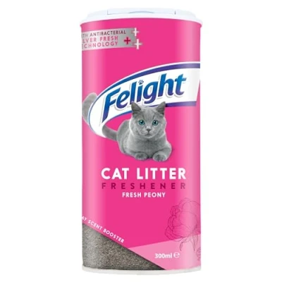 Immagine di Bob Martin Felight, Deodorante Antibatterico per lettiera Gatti, Profumo di peonia Floreale, Efficace Controllo degli odori, freschezza più duratura, Prodotto nel Regno Unito (300 ml)