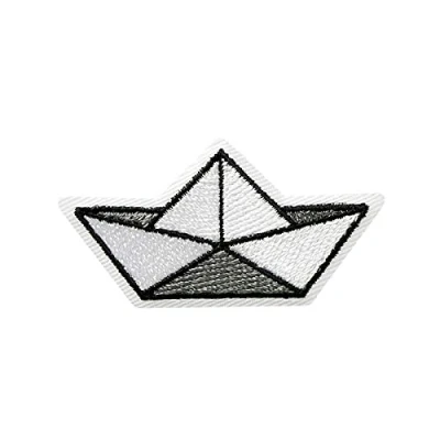 Immagine di Origami Barca Toppe termoadesive Patch Toppa ricamate, misura: 5 x 2,8 cm