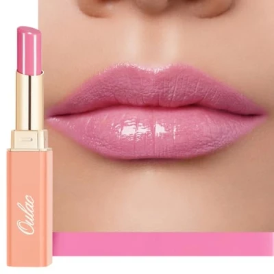 Immagine di Oulac 2 in 1 Rossetto e Balsamo Labbra Rosa,Labbra Succoso Lucido, Effetto Idratante Nutriente, Cura delle Labbra, Fornisce Morbidezza alle Secche Screpolate, Vegan (07) First Love