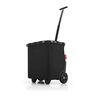 Immagine di reisenthel carrycruiser black/black Carrello Spesa con Resistente Telaio in Alluminio, Tracolla Regolabile e Tasca Interna Rimovibile, Ruote Grandi Tessuto Idrorepellente, 40 L