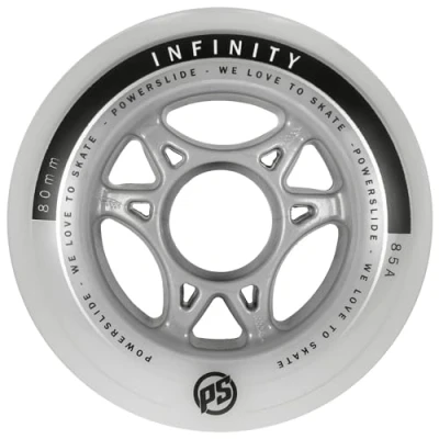 Immagine di Powerslide Set di rotelle da skateboard 4 pezzi, Bianco (Weiß), 80 mm