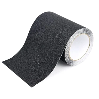 Immagine di Nastro Antiscivolo, Antiscivolo Nero 15 cm 5 m, per Scale, Gradini, Pavimenti, Solido, Autoadesivo, BOMEI PACK