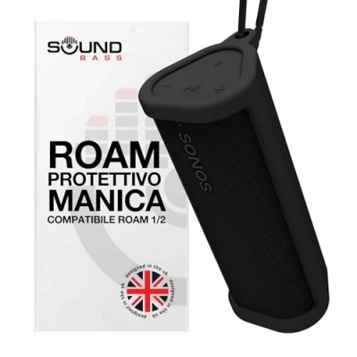 Immagine di Custodia Protettiva Resistente in Silicone per Sonos Roam Nero Proteggi la Tua Cassa Bluetooth Wireless Con Questa Cover/Tasca