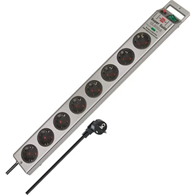 Immagine di Brennenstuhl 1153340318 Multipresa con protezione da sovratensioni Argento Schuko 1 pz.