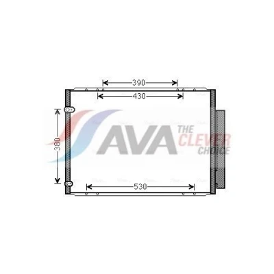 Immagine di AVA COOLING SYSTEMS TO5573D Condensatore con essiccatore 15,5mm 10,2mm Alluminio 511mm R134a LEXUS: RX II (XU30) 350 AWD, 2006 2008