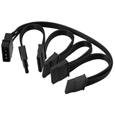 Immagine di 4pin IDE to 15 Pin SATA Splitter Power Cable,Gelrhonr LP4 5x15 Conversion Line Extension Y Cable for Hard Disk