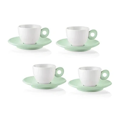 Immagine di Guzzini EVERYDAY Set 4 Tazzine da Caffè con Piattino Verde Malva 081701243