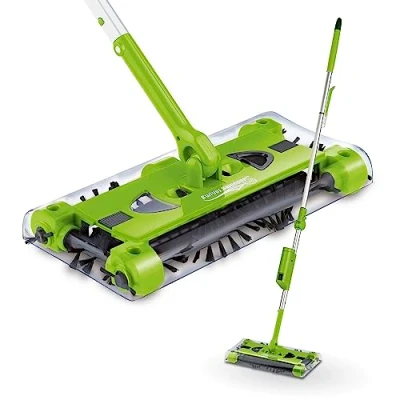 Immagine di MAXXMEE Swivel Sweeper Scopa a Batteria con Funzione mop Senza Filo, Sacco e Ricaricabile per Pavimenti snodo la Schiena Rotazione 360 Pulizia Fatica