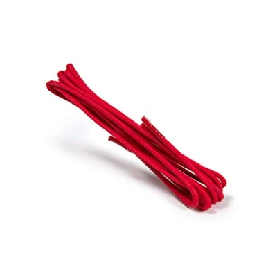 Immagine di Kaps Lacci Tondi Cerati, per Scarpe Rotondi 100% in Cotone di Qualità, Diametro 2 mm, Calzature Casual e Alla Moda, made Europe, 1 Paio (60 cm 24 inch 3 4 paia occhielli/31 Rosso)