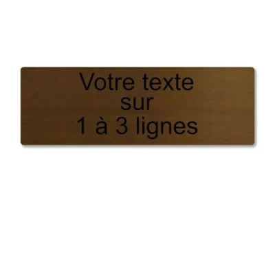 Immagine di Mygoodprice Targhetta con incisione personalizzata da 1 a 3 righe, 30 x 10 cm, autoadesiva, bronzo