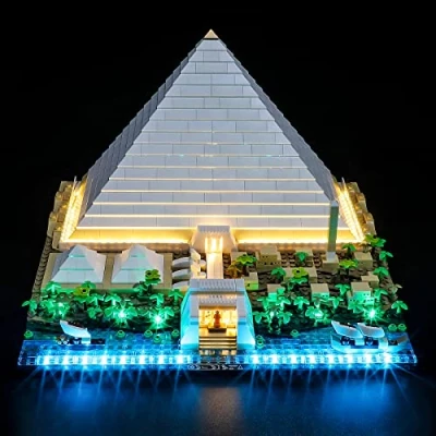 Immagine di YEABRICKS Kit Luci a LED per Lego 21058 Architecture Great Pyramid of Giza Modello da Costruire (Set NON Incluso)