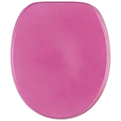 Immagine di Sanilo Sedile WC con chiusura ammortizzata, grande scelta di copriwater scintillanti da legno robusto e alta qualità (Rosa scintillante)