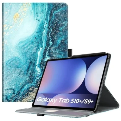 Immagine di TiMOVO Custodia Rotante per Samsung Galaxy Tab S10+ Plus 2024/S9 2023, 90 Gradi di Rotazione con Anello S Pen, Supporta Auto Sveglia/Sonno S9+ 12.4&quot;, Doratura