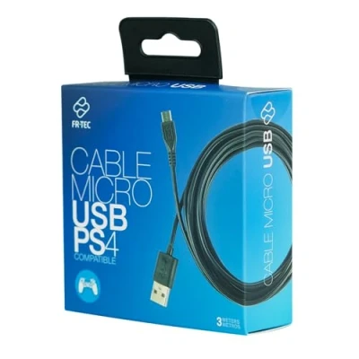 Immagine di FRTEC Cavo di ricarica per controller compatibile Playstation 4, Micro USB a USB, Lunghezza 3 metri