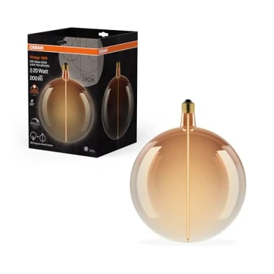 Immagine di OSRAM LED Vintage Big Globe E27 4,8W 818 Filamento marrone dimmerabile