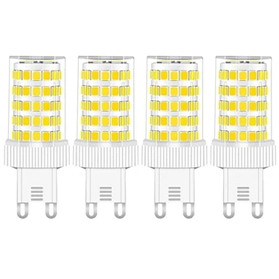Immagine di Lampadina LED G9 10W Equivalente 50W 100W Lampada Alogena, 800LM, Bianco Freddo 6000K, 220 240V, Non Dimmerabile, Nessun Sfarfallio, Risparmio Energetico, per Lampadari, Plafoniere e Applique, 4 Pezzi