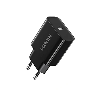 Immagine di UGREEN 20 W Caricatore USB C PD 3.0 Compatibile con iPhone 14 Pro Max 13 12 11 XR X iPad Mini Air Galaxy S22 Plus S21 S20, Cavo non Incluso (nero)