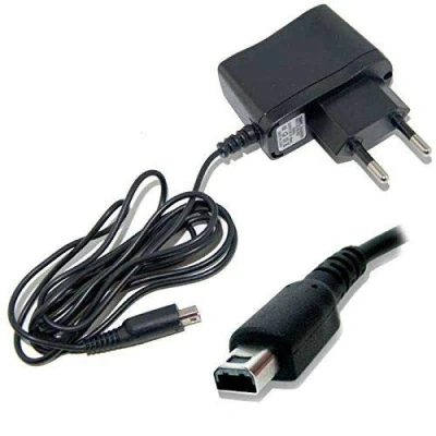 Immagine di CABLEPELADO Caricatore USB compatibile con console 3DS, 3DS XL, 2DS, 2DS DSi, DSi New alimentatore CA, colore nero