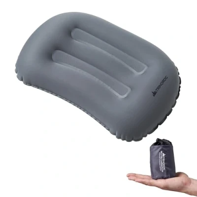 Immagine di Trinordic Cuscino Gonfiabile Ultraleggero per Campeggio Rivestimento Extra Morbido e Valvola Regolabile da Viaggio Confortevole Compatto Escursionismo, Backpacking