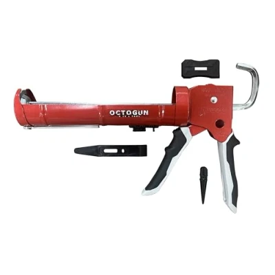 Immagine di Newborn Octogun 930 GTD Pistola per sigillatura antigoccia, impugnatura a grilletto Gator, adatta cartucce da 1/10 galloni, rapporto di spinta 10:1, supporto asta esagonale liscia con