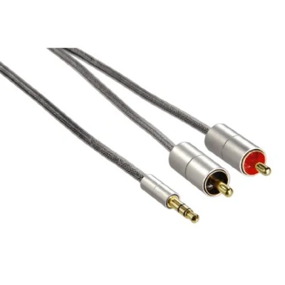 Immagine di Hama 00080864 cavo audio 1 m 3.5mm 2 x RCA Argento