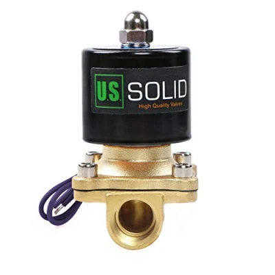 Immagine di U.S. Solid 12V DC 1/2&quot; G Elettrico elettrovalvola Ottone normalmente chiuso Solenoid Valve Azionata direttamente Per Acqua Aria Gas