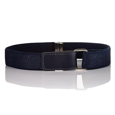 Immagine di Olata Cintura Elastica per Bambini, Regolabile, Chiusura a Strappo con Gancio 1 6 Anni. Blu Navy