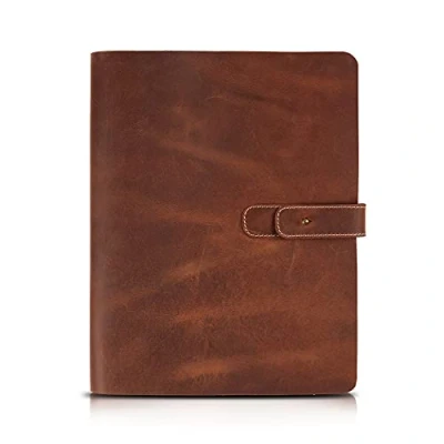 Immagine di Londo Custodia per tablet in vera pelle con due slot schede e portapenne/portamatite Apple