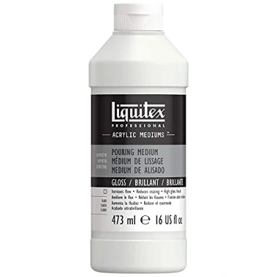 Immagine di LIQUITEX 8870516 Medium di colata e colatura, impermeabile, non ingiallente, flessibile, aumenta il flusso della vernice medio per acriliche, flacone da 473 ml