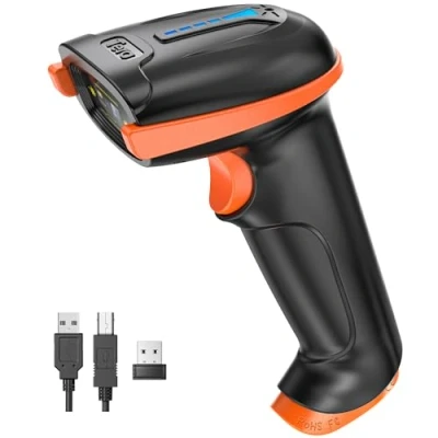 Immagine di Tera 1D Lettore di codici a barre wireless con indicatore del livello della batteria ricaricabile, brevetto design: EU008489413, 5100